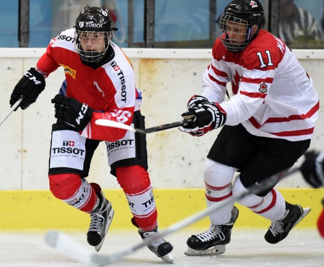 U18: Švýcarsko - Kanada, Břeclav, 12.8.2015