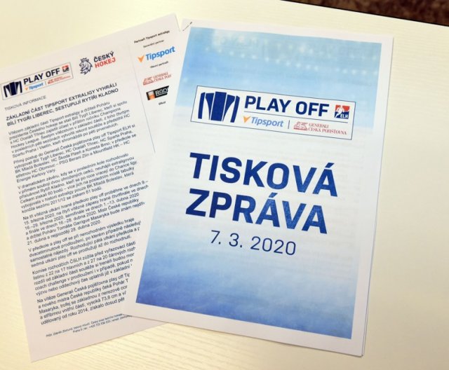 Tisková konference před Generali play off Tipsport extraligy 2020