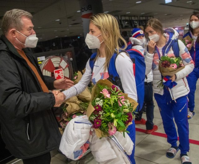 České hokejistky se vrátily z olympiády v Pekingu zpět do ČR, Praha 15. 2. 2021