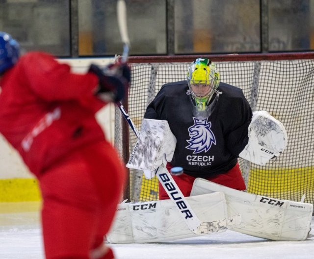 První trénink české dvacítky v rámci přípravy na MS U20, Klášterec nad Ohří 13.12.2021