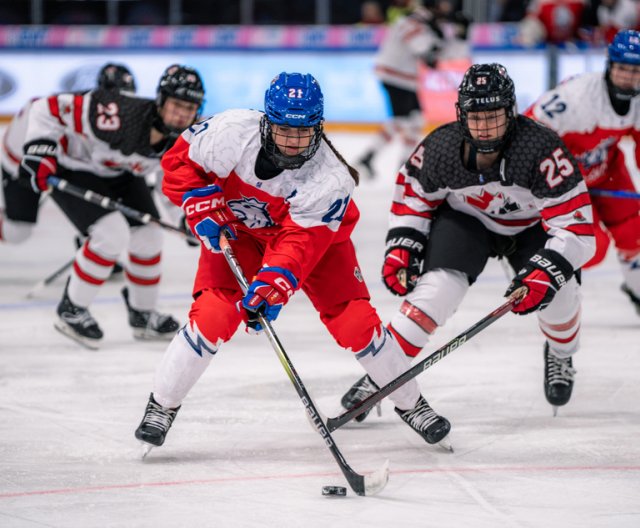 Ženy U18: Česko - Kanada, MS, 7. 1. 2024