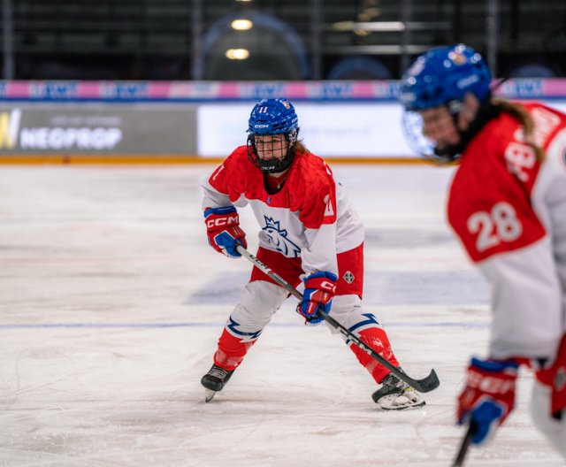 Ženy U18: Česko - Německo, MS, 9. 1. 2024