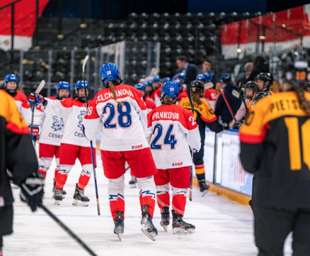 Ženy U18: Česko - Německo, MS, 9. 1. 2024