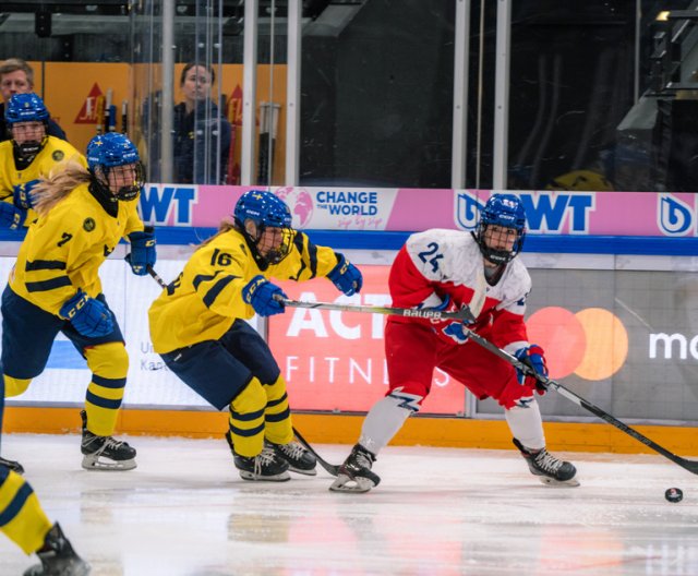 Ženy U18: Česko - Švédsko, MS, 11. 1. 2024