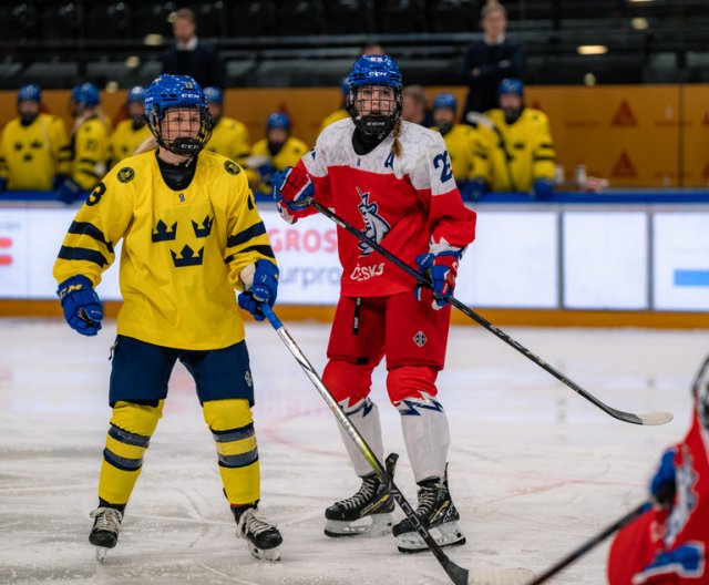 Ženy U18: Česko - Švédsko, MS, 11. 1. 2024