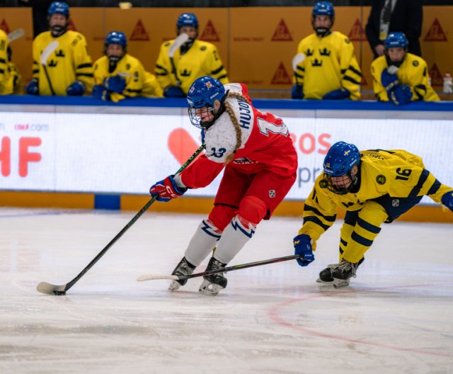 Ženy U18: Česko - Švédsko, MS, 11. 1. 2024