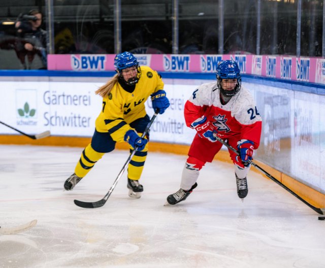 Ženy U18: Česko - Švédsko, MS, 11. 1. 2024