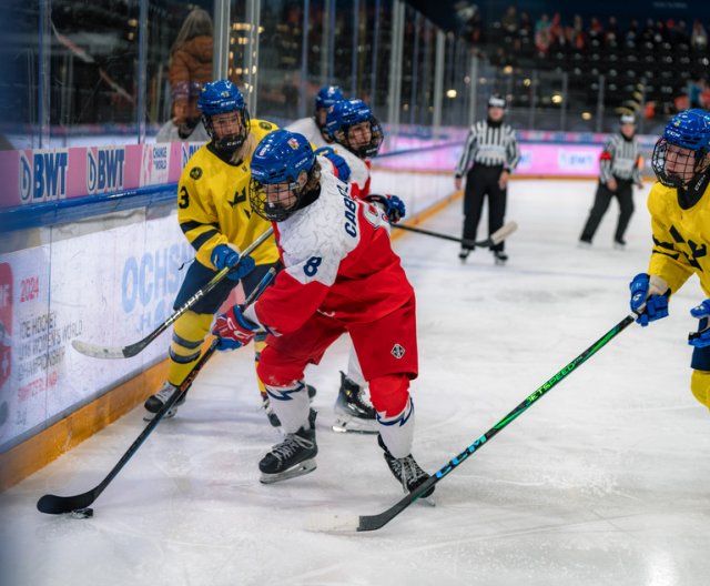 Ženy U18: Česko - Švédsko, MS, 11. 1. 2024