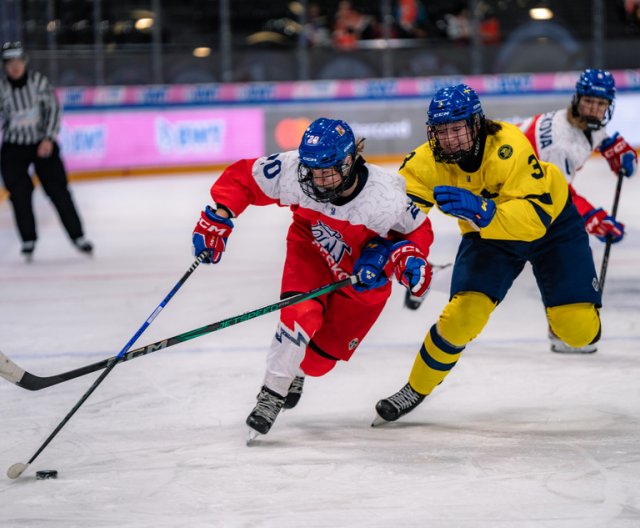 Ženy U18: Česko - Švédsko, MS, 11. 1. 2024