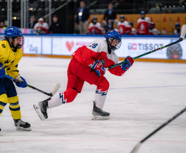 Ženy U18: Česko - Švédsko, MS, 11. 1. 2024