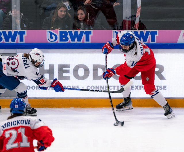 Ženy U18: Česko - USA, MS, 14. 1. 2024