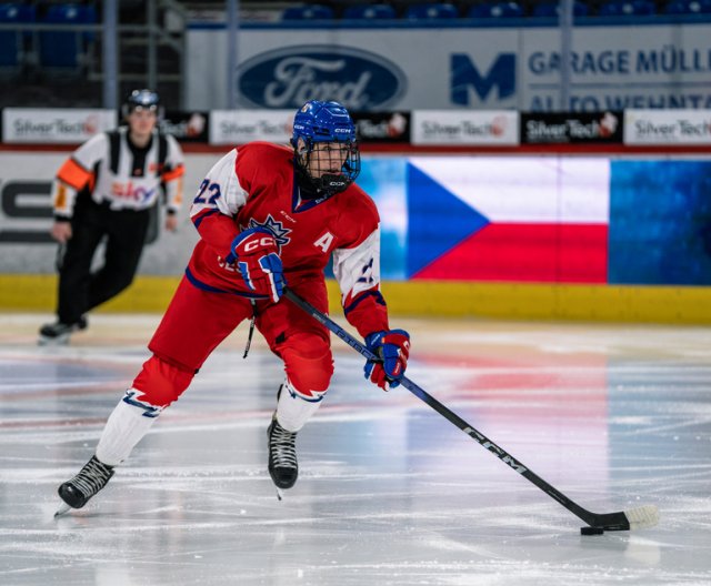 Ženy U18: Česko - USA, příprava před MS, 4. 1. 2024