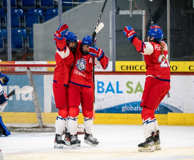 Ženy U18: Česko - USA, příprava před MS, 4. 1. 2024