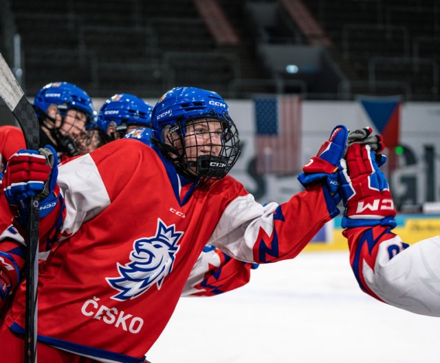 Ženy U18: Česko - USA, příprava před MS, 4. 1. 2024